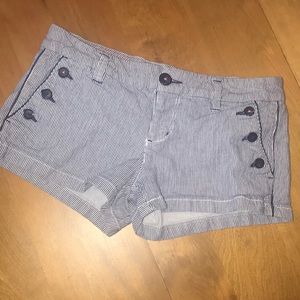 American Eagle Outfitters Pinstripe Denim Shorts 2